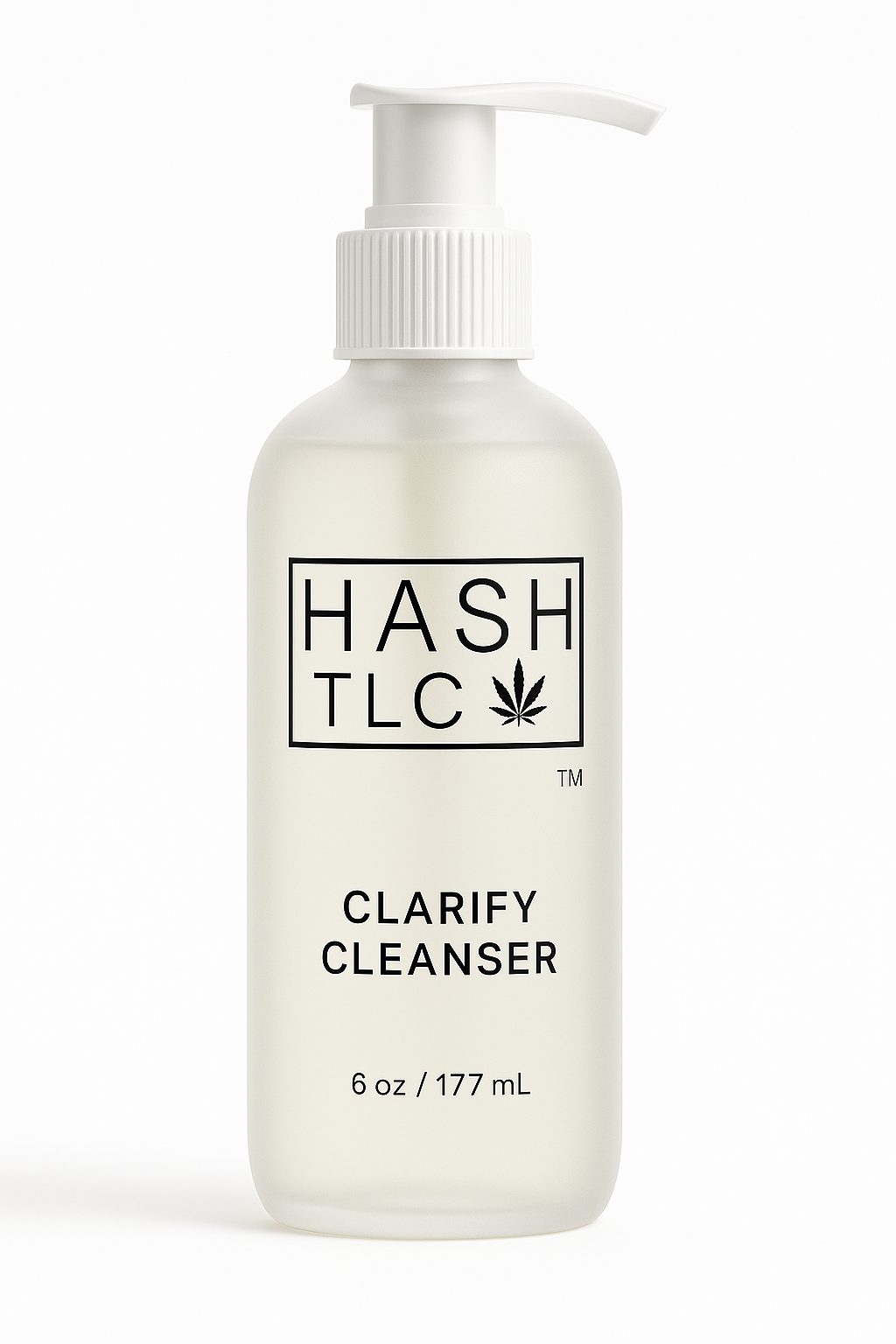 HASH TLC Clarify Cleanser in frosted bottle